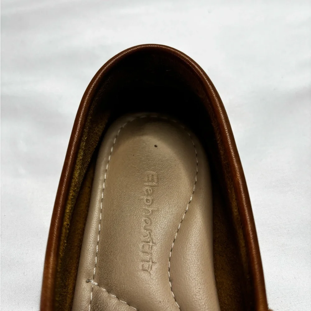 Elephantito Tan Leather Penny Loafers